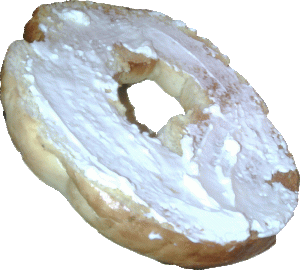 Bagle con Queso ($26)