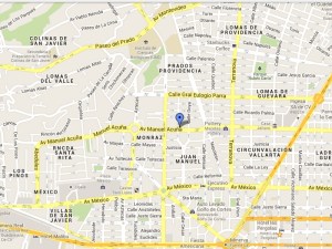 Mapa La Salteña, Guadalajara